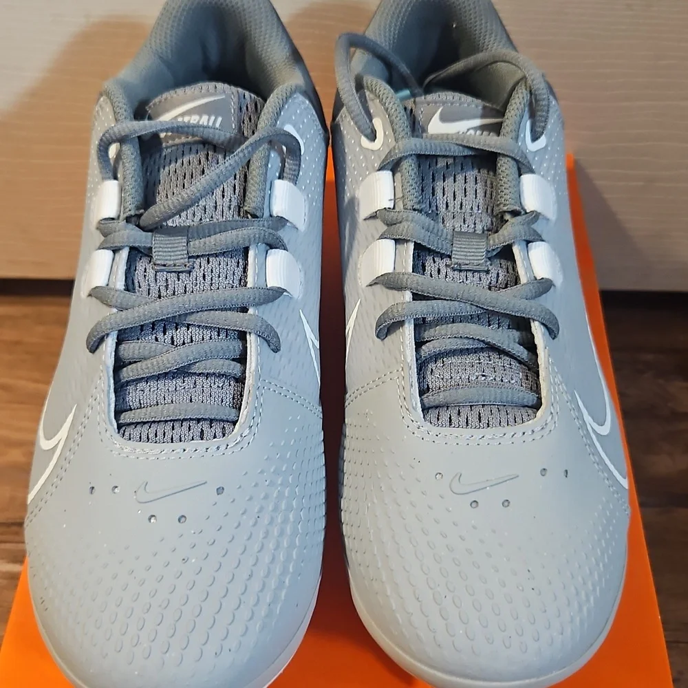 Nike Women's Hyperdiamond 4 Pro Metal Fastpitch Softball Cleats:GRAY: NIB: SZ 7